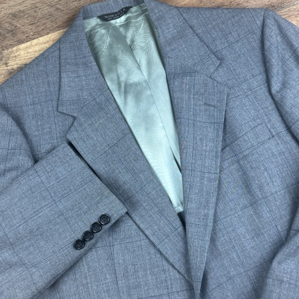 BERT PULITZER Blazer SPORT COAT Blue/GRAY Size Mens 42 Regular No Tags